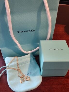 Tiffany & Co Elsa Peretti Gold Diamond Heart Pendant Necklace